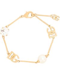 Dolce & Gabbana - Bracelet avec strass et perles - Lyst