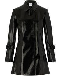 Courreges - Vinyl Trapeze-Cut Double-Breasted Coat - Lyst