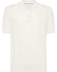 Brunello Cucinelli - T-Shirt aus Strickgewirk - Lyst