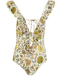 Zimmermann Edie Swimsuit - Metallic