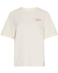 Maison Kitsuné - Short-sleeved T-shirt With Message - Lyst