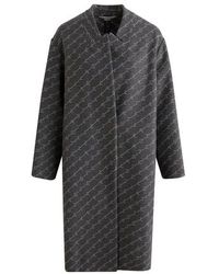 Stella McCartney Embroidered Wool Coat - Grey