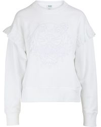 KENZO Tiger Ruffled Sweatshirt - White