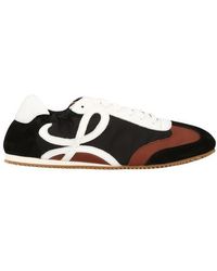 loewe black & brown ballet runner sneakers