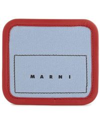 Portefeuille pliant à logo imprimé Marni en coloris Blanc Femme Portefeuilles et porte-cartes Portefeuilles et porte-cartes Marni 