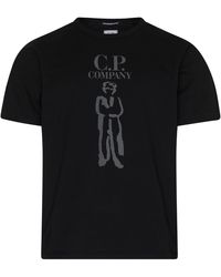 C.P. Company - T-Shirt Twisted British Sailor aus mercerisiertem Jersey mit Logo 30/2 - Lyst