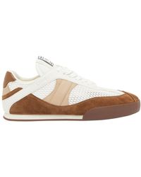Chloé - Kick Natural Sneaker In Mesh And Leather - Lyst