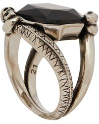 Alexander McQueen - Swarovski Crystal Snake And Skull Ring - Lyst