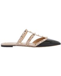 valentino rockstud mules flat