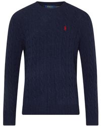 Polo Ralph Lauren - Round-neck Cable Knit Sweater - Lyst