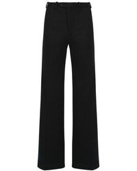 Maison Margiela Milano Rib Flared Trousers in Black | Lyst Canada