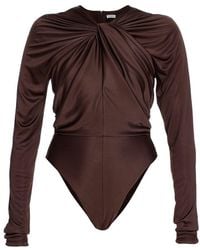 Balmain - Body En Jersey Drapé - Lyst