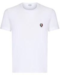 Dolce & Gabbana - Round-Neck Stretch Cotton T-Shirt - Lyst