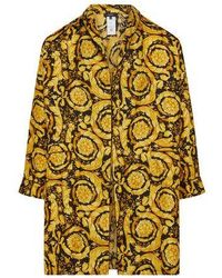 Versace Baroque Silk Robe - Yellow