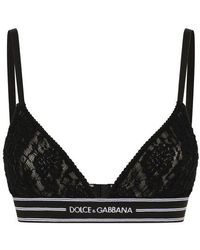 Dolce & Gabbana Capri Lace Bustier With Straps in Black | Lyst