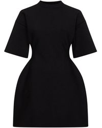 Balenciaga - Hourglass Short Sleeve Round Neck Dress - Lyst