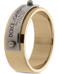 Dolce & Gabbana - Ring mit Dolce&Gabbana-Plakette - Lyst