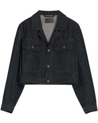 Lemaire - Cropped Denim Jacket - Lyst