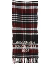 Acne Studios - Check Logo Scarf - Lyst