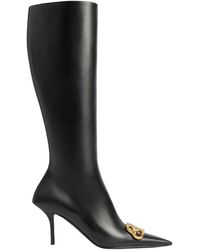 Balenciaga - Knife Bb Leather Knee-high Boots - Lyst