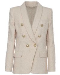Balmain Veste en tweed - Neutre