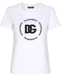 Dolce & Gabbana - T-Shirt With Embroidery - Lyst
