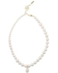 Completedworks - Halskette Aus Recyceltem Vermeil Mit Perlen Und Zirkonias - Lyst