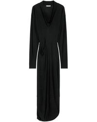 Lemaire - Langes Kleid Mit V-Ausschnitt - Lyst