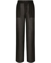Dolce & Gabbana - Tailored Straight-leg Linen Pants - Lyst