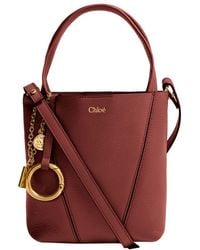 Chloé - Chloé Spin Grained Leather Tote Bag - Lyst
