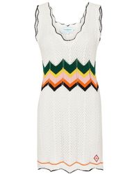 Casablancabrand - Chevron Mini Lace Dress - Lyst