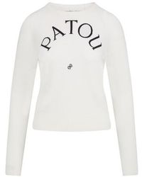 Save 21% gym and workout clothes Patou Activewear Patou Cotton Barba Sweatshirt in White Womens Activewear gym and workout clothes 