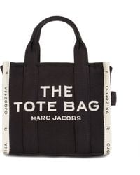 Marc Jacobs - Damen der Jacquard Small Traveller Black Tote Tasche in Schwarz - Lyst