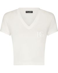 Dolce & Gabbana - T-shirt à manches courtes et logo DG - Lyst