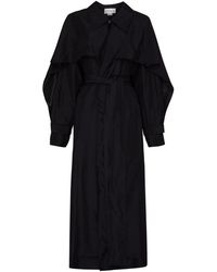 Victoria Beckham - Pleated Back Fluid Trench Coat - Lyst