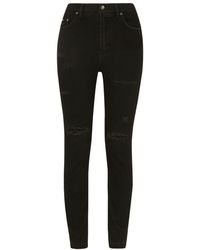 Dolce & Gabbana - Audrey Jeans With Ripped Details - Lyst