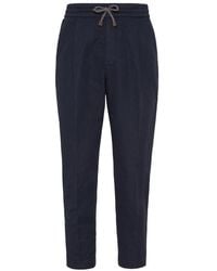 Brunello Cucinelli - Leisure Fit Pants With Drawstring - Lyst