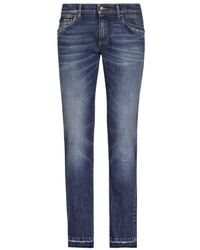 Dolce & Gabbana - Washed Skinny Fit Stretch Denim Jeans - Lyst