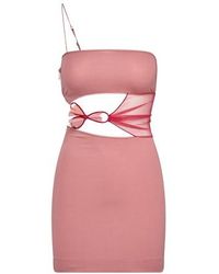 Nensi Dojaka Flower Mini Dress - Pink