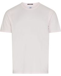 C.P. Company - T-shirt en jersey de coton fin 24/1 teint par réserve avec logo - Lyst