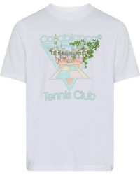 Casablancabrand - Logo-T-Shirt Tennis Club Pastelle Printed - Lyst