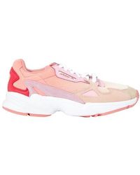 adidas originals premium pink glitter falcon trainers