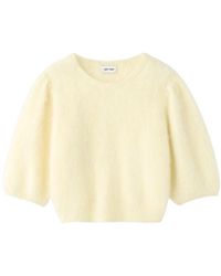 Soft Goat - Short-Sleeved Brushed Cashmere Crew Neck Sweater - Lyst