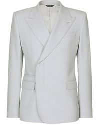 Dolce & Gabbana - Double-Breasted Stretch Wool Sicilia-Fit Jacket - Lyst