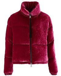 Moncler Rimac Velvet Down Jacket in Pink - Save 16% - Lyst