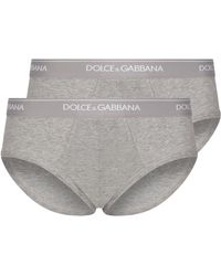 Dolce & Gabbana - Brando-Slips aus Baumwolle im Doppelpack - Lyst