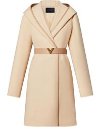 Louis Vuitton - Manteau croisé double-face à capuche - Lyst