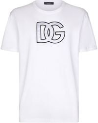 Dolce & Gabbana - T-Shirt mit Monogramm-Print - Lyst