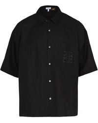 Loewe - Short-Sleeved Linen And Viscose Shirt - Lyst