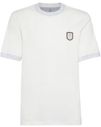 Brunello Cucinelli - T-Shirt With Tennis Badge - Lyst